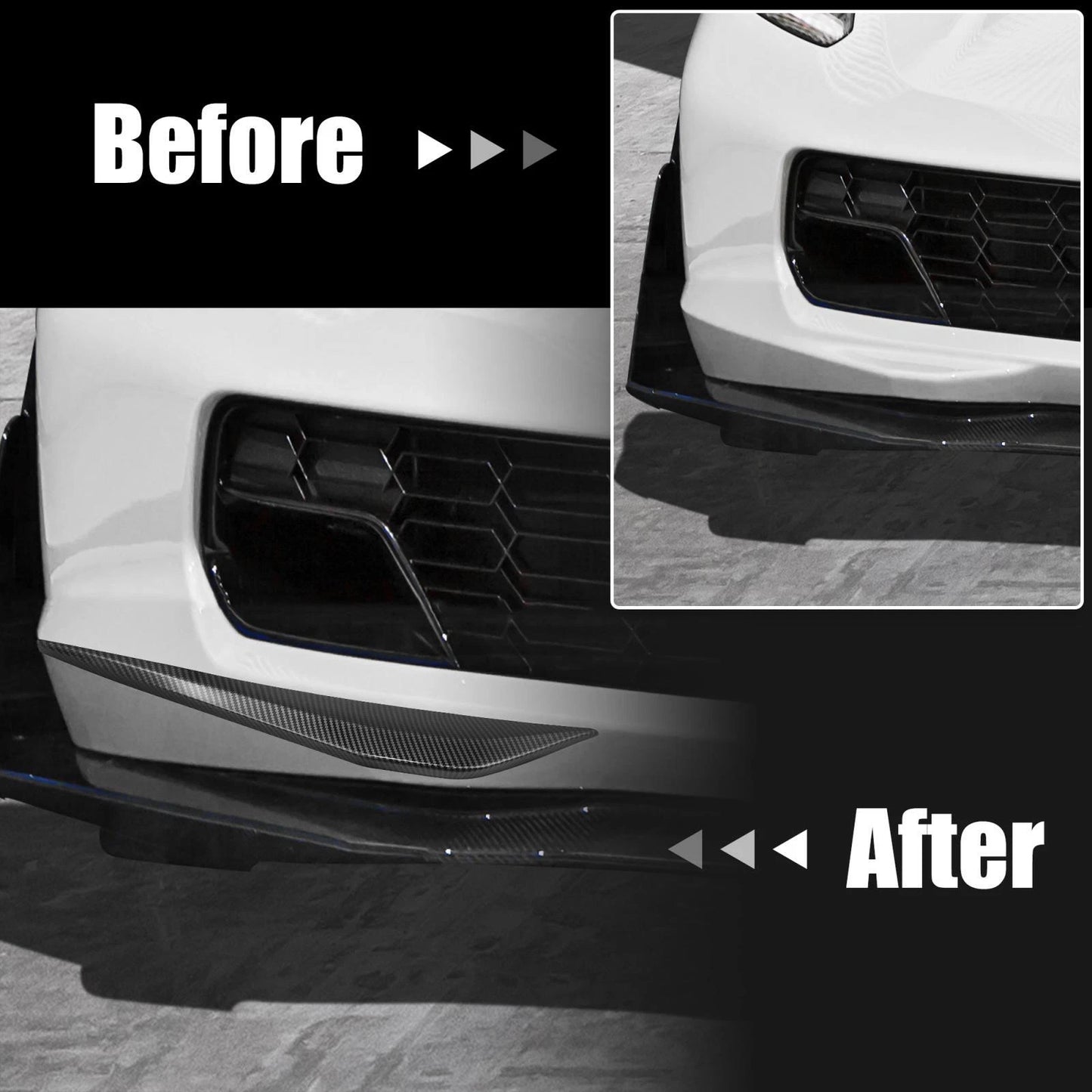 Front Bumper Bottom Corner Cover for Chevrolet Corvette C7 (2014–2018)