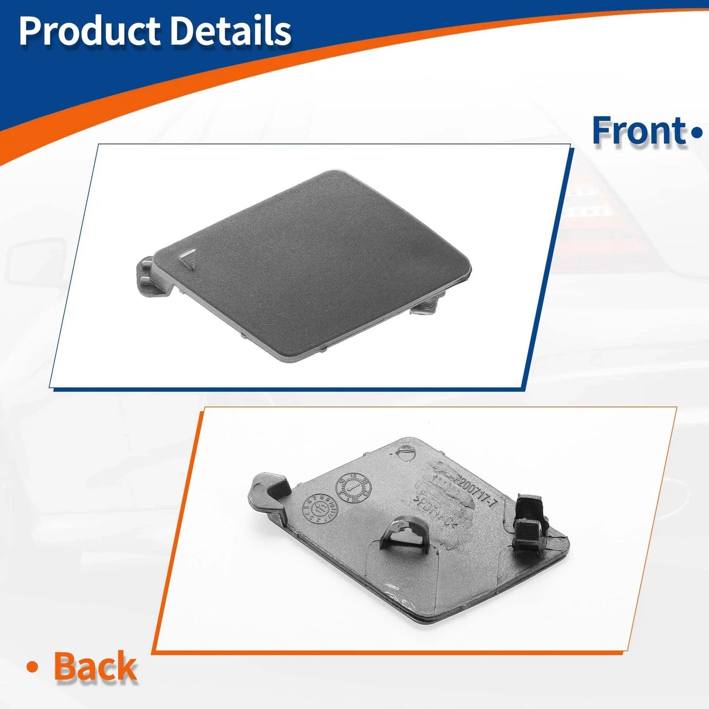 Tow Hook Cover Front Right Side Bumper for BMW Space Grey