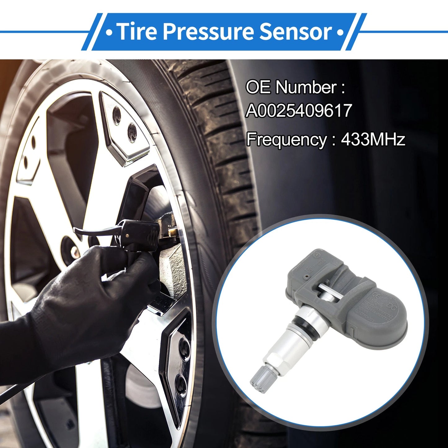 TPMS Sensor No.A0025409617 for Mercedes-Benz B-Class (2011–2018)