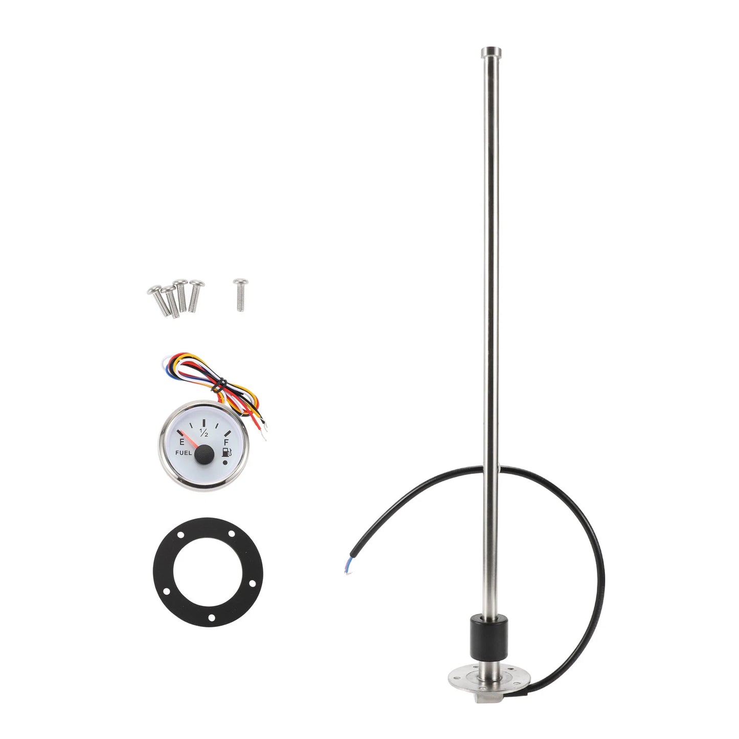 Fuel Sending Unit and Gauge Kit 0-190 Ohm 550mm for Boat Car Truck