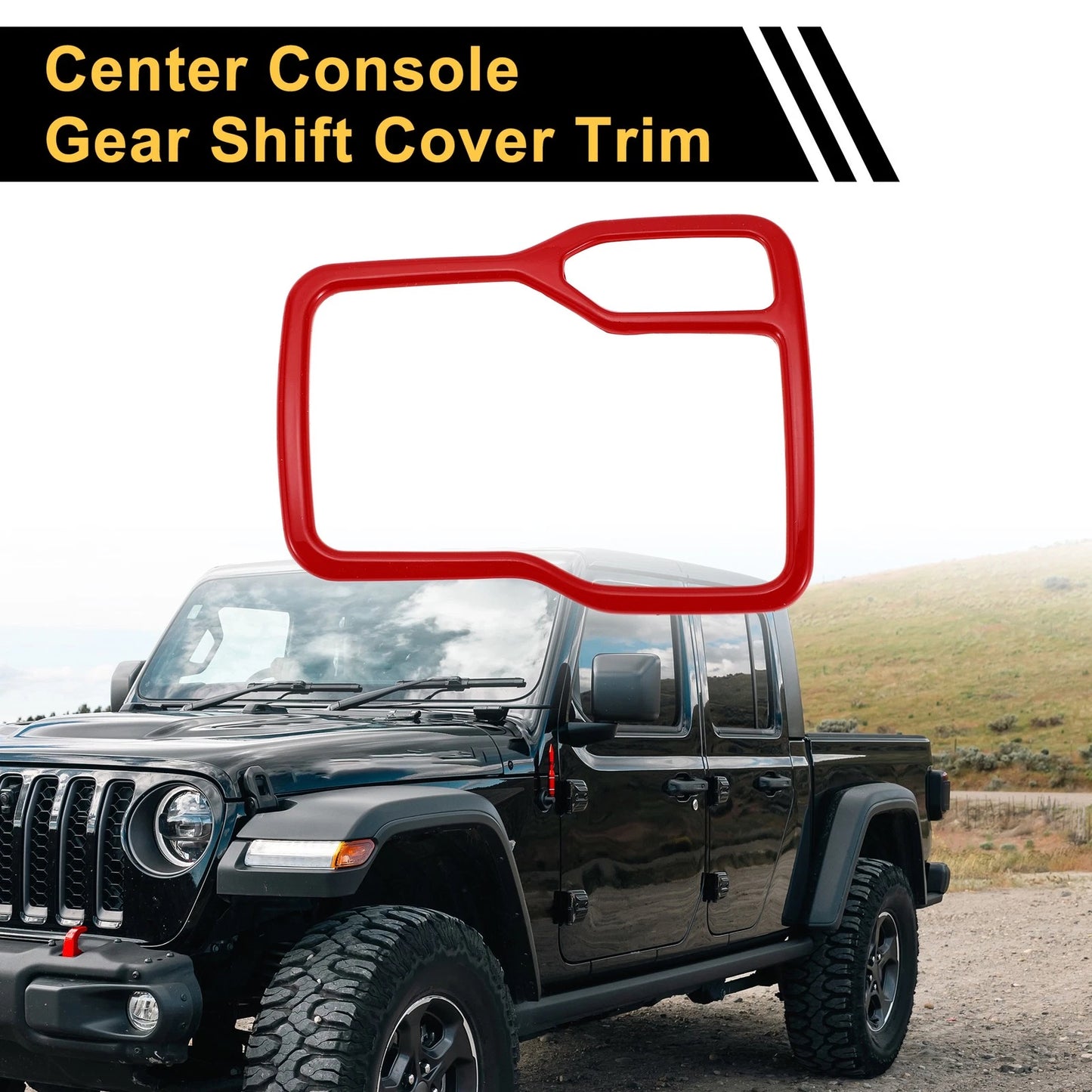 1 Pc Center Console Gear Shift Frame Cover Trim for Jeep Wrangler JL (2018–2023)