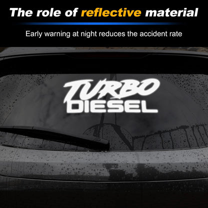 Reflective Bumper Decal for Turbo Diesel (Personalized)
