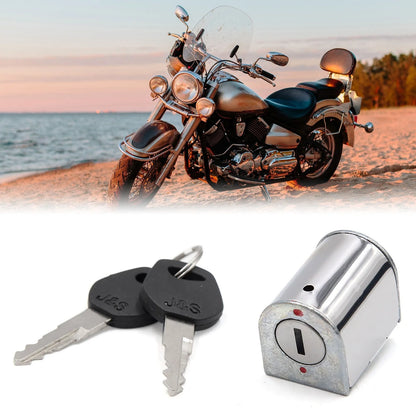 Stainless Steel Motorcycle Steering Lock w/ Keys for Honda CG125 (2000-2023)
