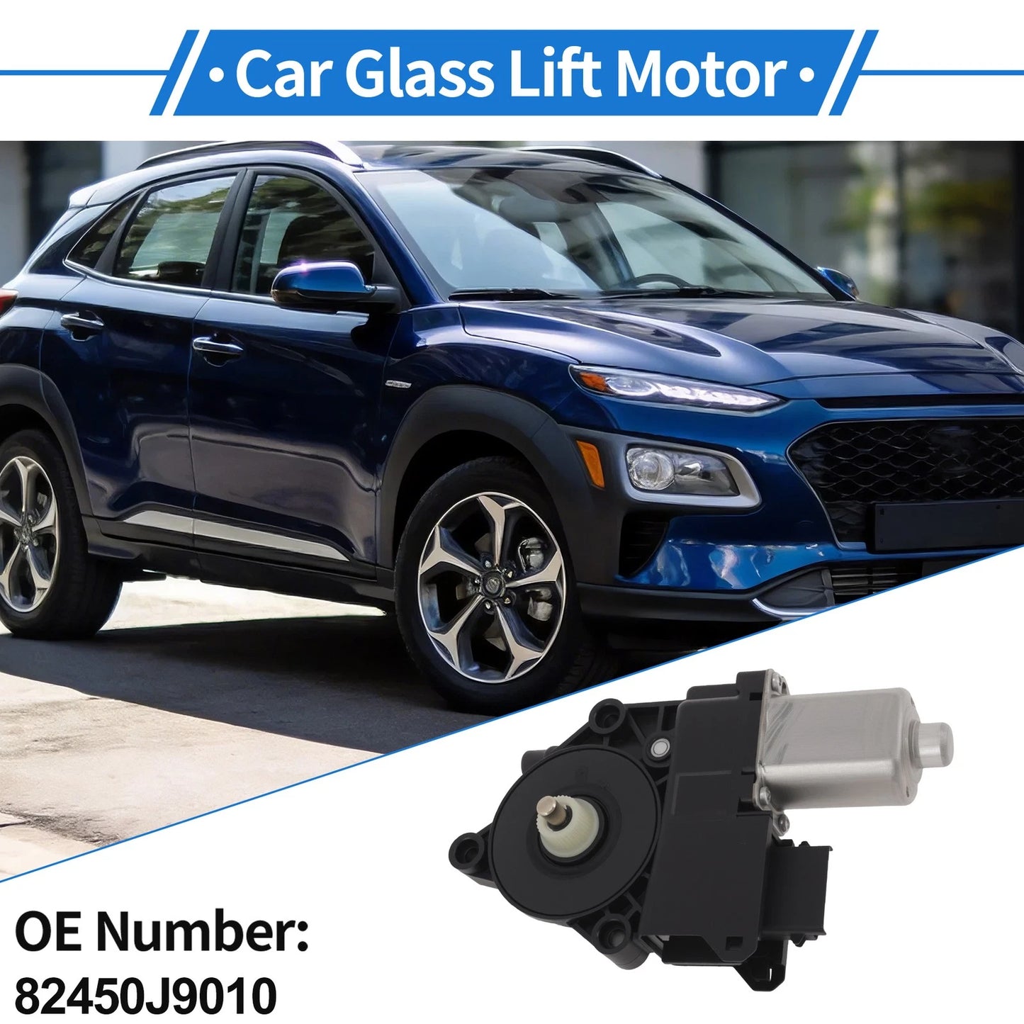 Left Front Power Window Regulator Lift Motor for Hyundai Kona (2018–2023) 82450J9010