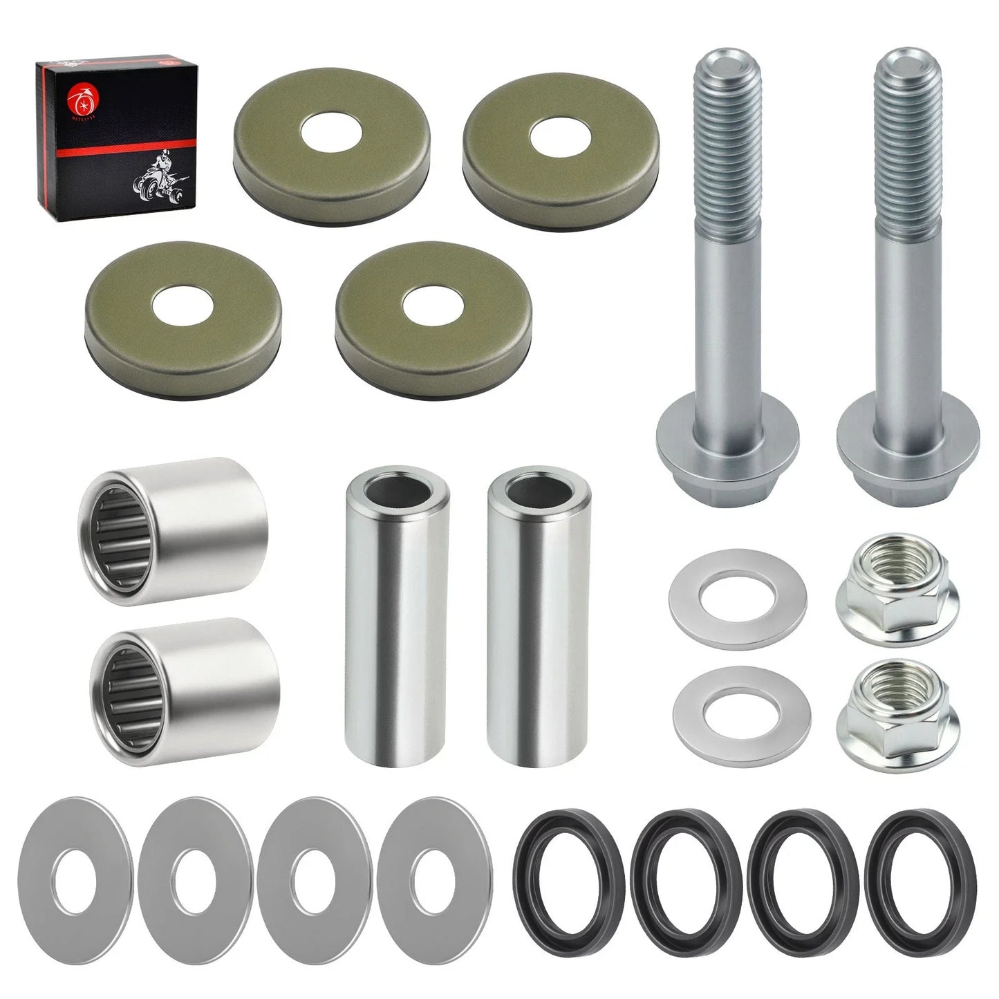 Lower Front A Arm Bushing Seals Bolts Kit for Kawasaki KFX400 (2003–2006)