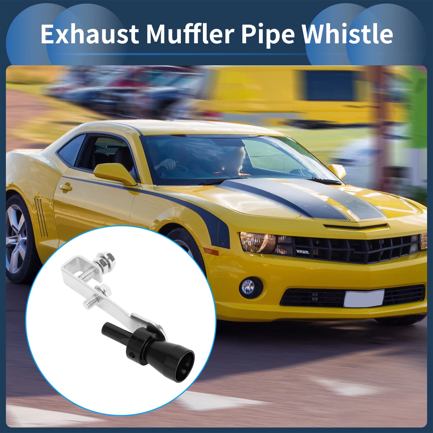 Turbo Sound Exhaust Muffler Pipe Whistle for Universal Fit (Set of 1)