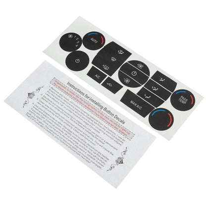 Heater AC Climate Control Button Repair Decal Stickers for Ford Escape Fusion