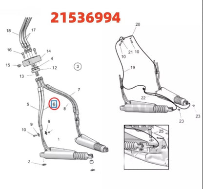 Hydraulic Hoses for Volvo Penta DPH-A DPH-B DPH-C DPR-A DPR-B DPR-C