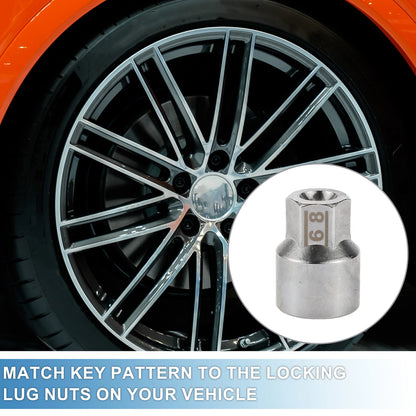 Wheel Lock Lugnut with Key for Porsche (9/10")