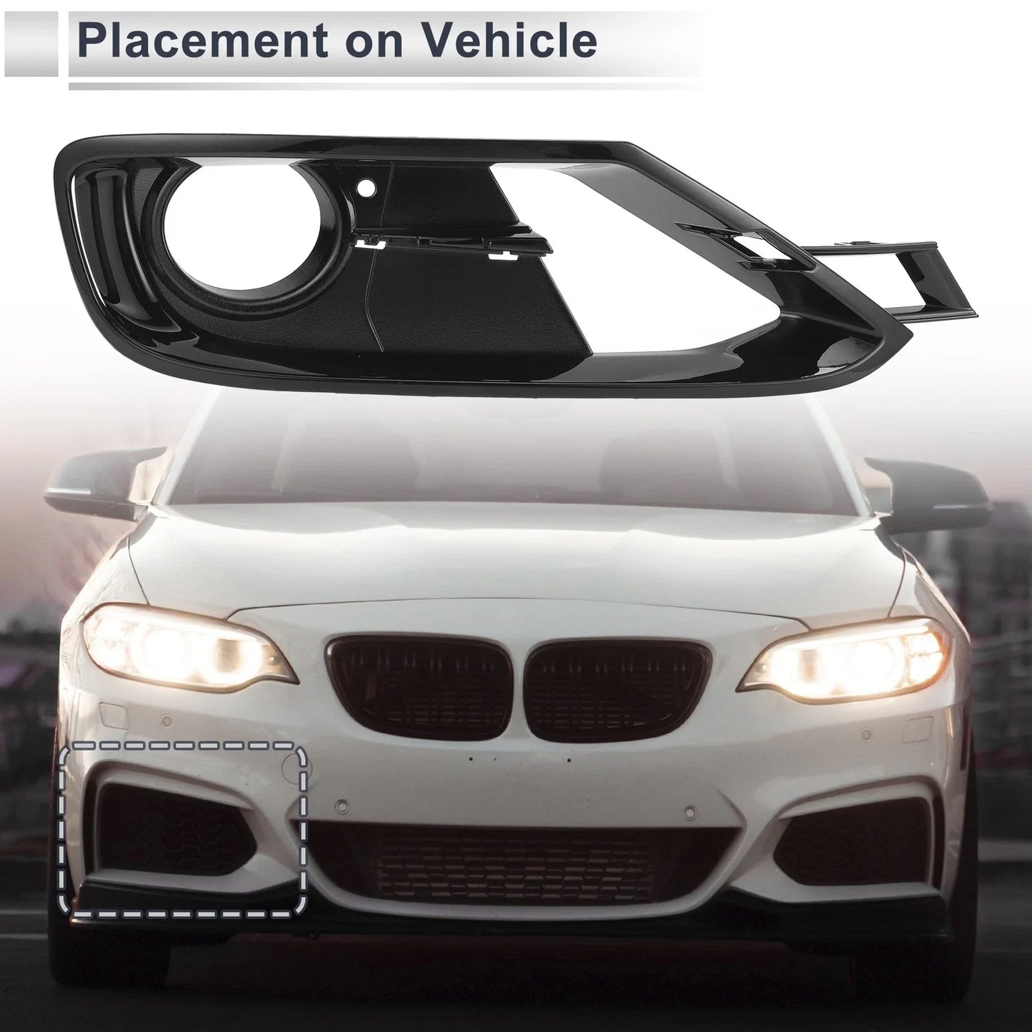 Front Right Fog Light Grill for BMW F30 F31 (2011-2018)