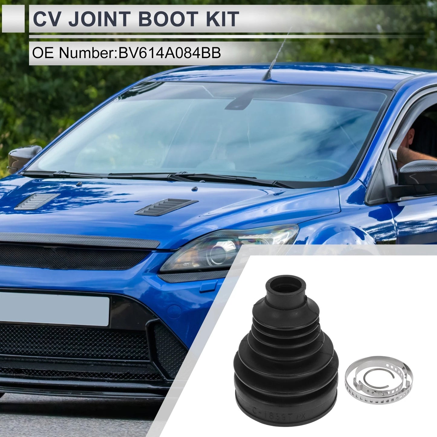 Inner CV Joint Boot Kit with Clamps for Ford Focus (2011–2015) No.BV614A084BB