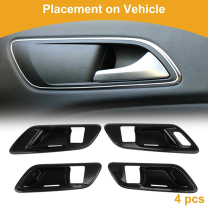 Interior Door Handle Bowl Cover Trim for Toyota Crown (2023–2024) Carbon Fiber Black