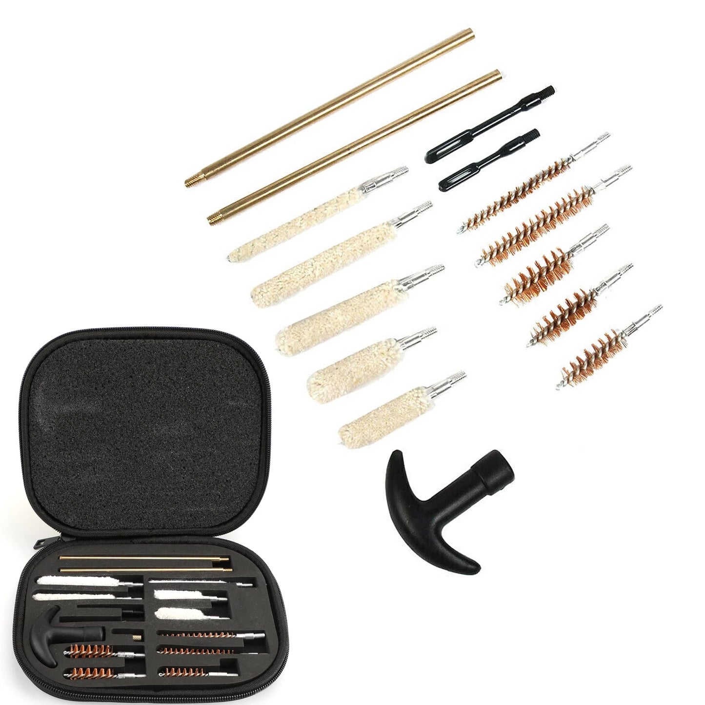 Gun Cleaning Kit for .22 .38 .40 .44 .45 .357 9mm Handgun Pistol