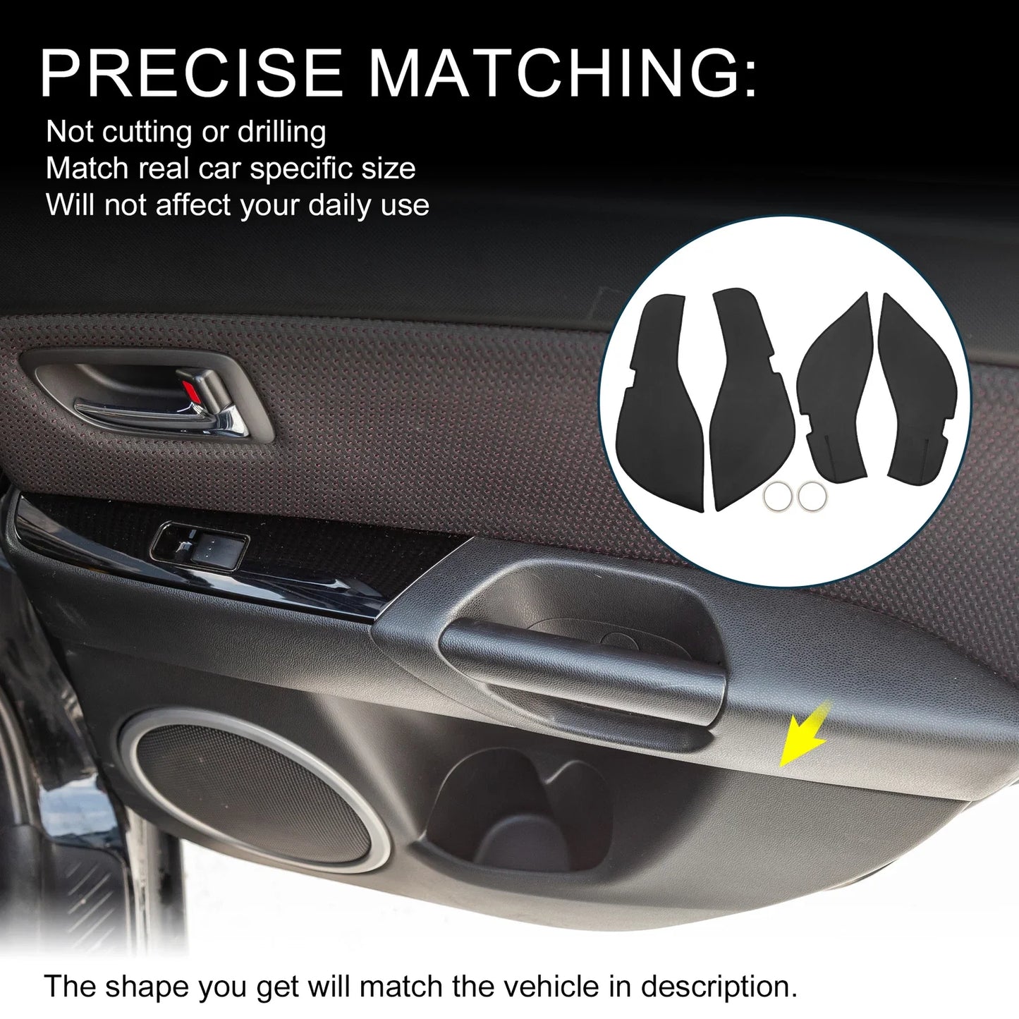 Car Door Leather Anti Kick Pad Sticker for Mercedes-Benz GLE (2019-2025)