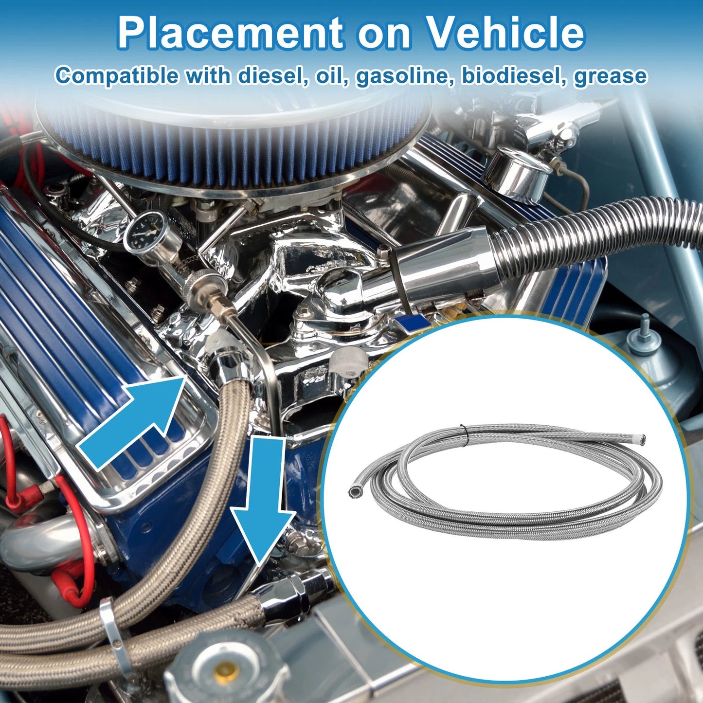 Fuel Line Hose AN8 for Honda (Year Range Not Specified)