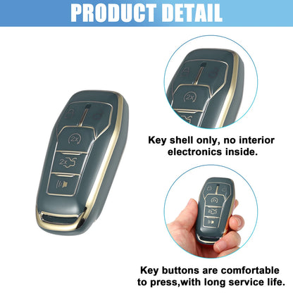 TPU Remote Key Fob Case Cover 5 Button for Ford Fusion F150 (2013–2020)