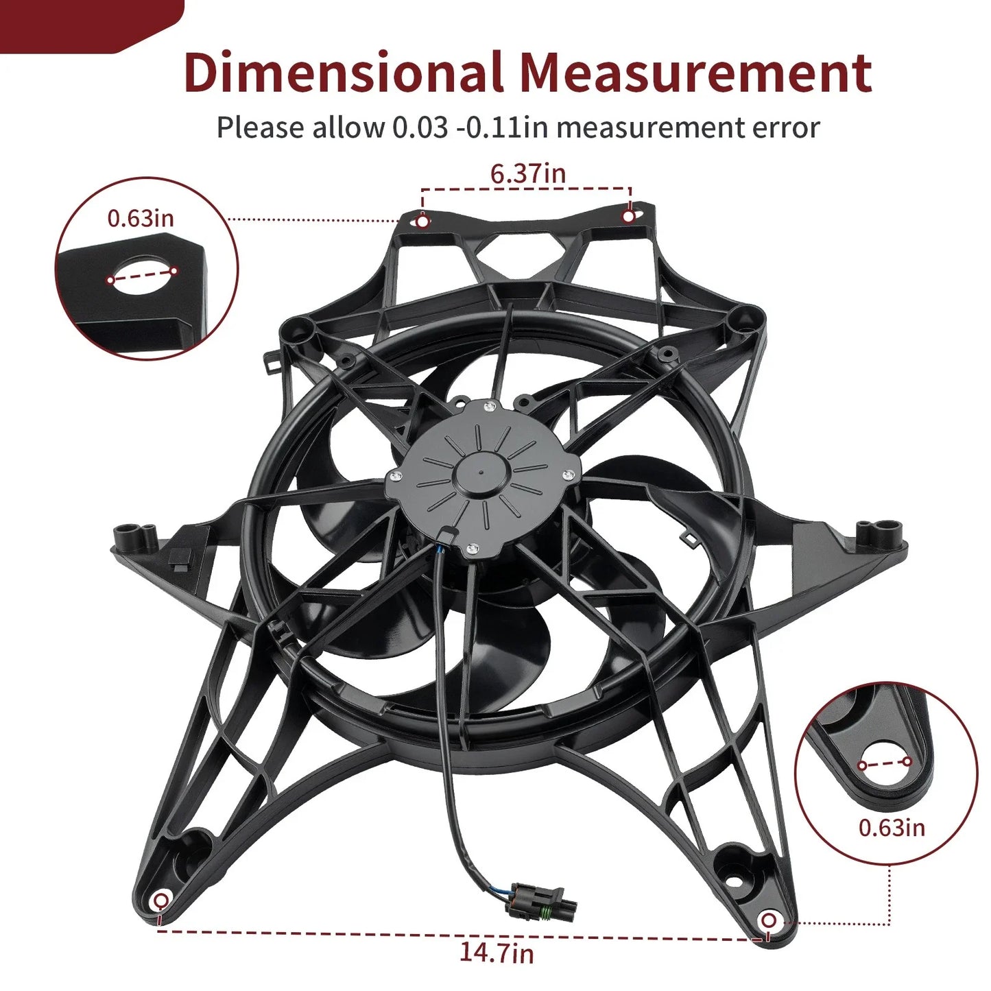 Radiator Fan Assembly for Can-Am Maverick X3 Max Turbo R RR (2017–2024)