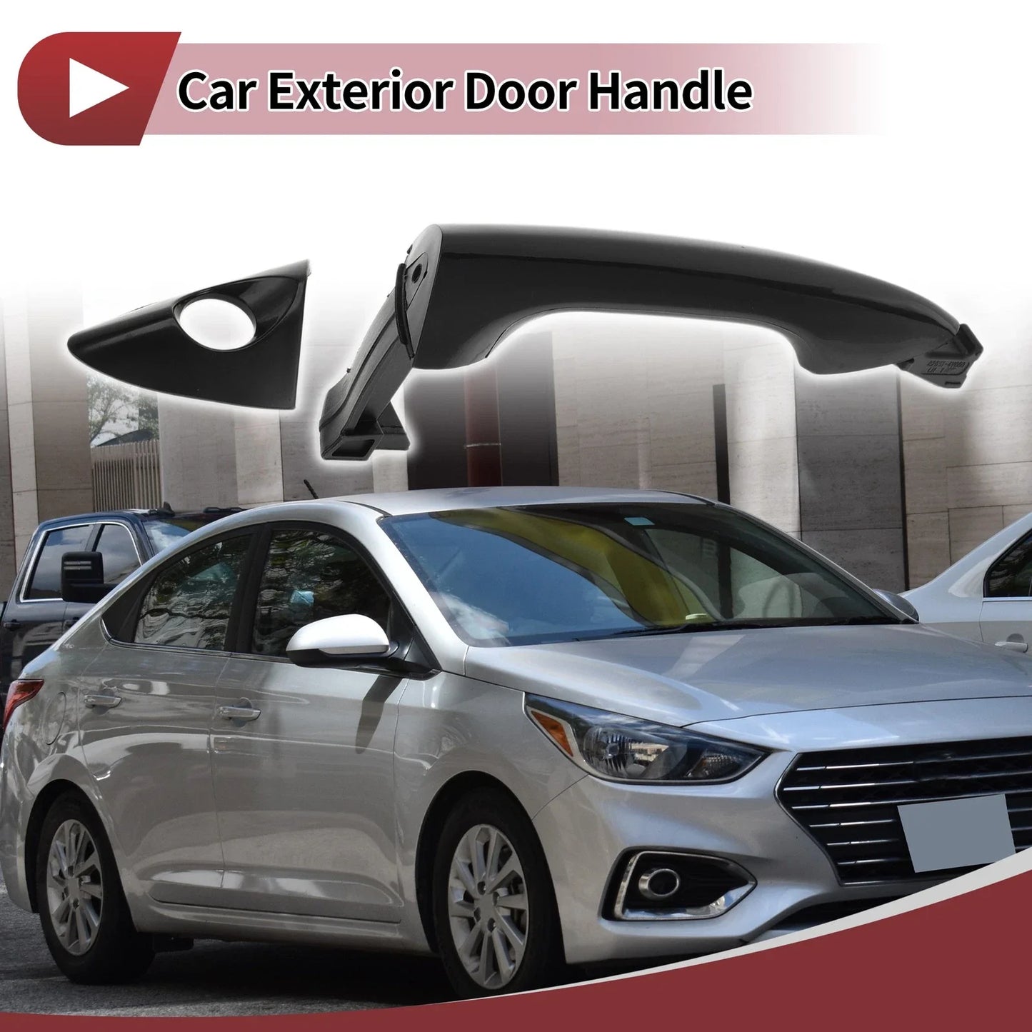 Car Door Handle Grip for Hyundai Elantra 2011-2015 Front Left Black