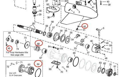 Lower Unit Oil Seal Set for OMC Cobra (V6 & V8)