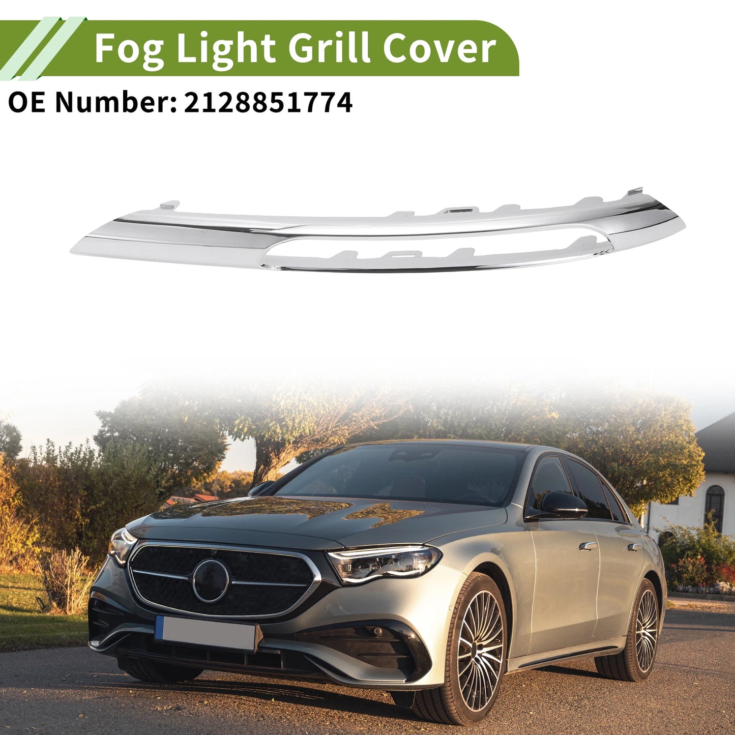1pc Fog Light Grill for Mercedes-Benz E-Class (2009–2013) No. 2128851774
