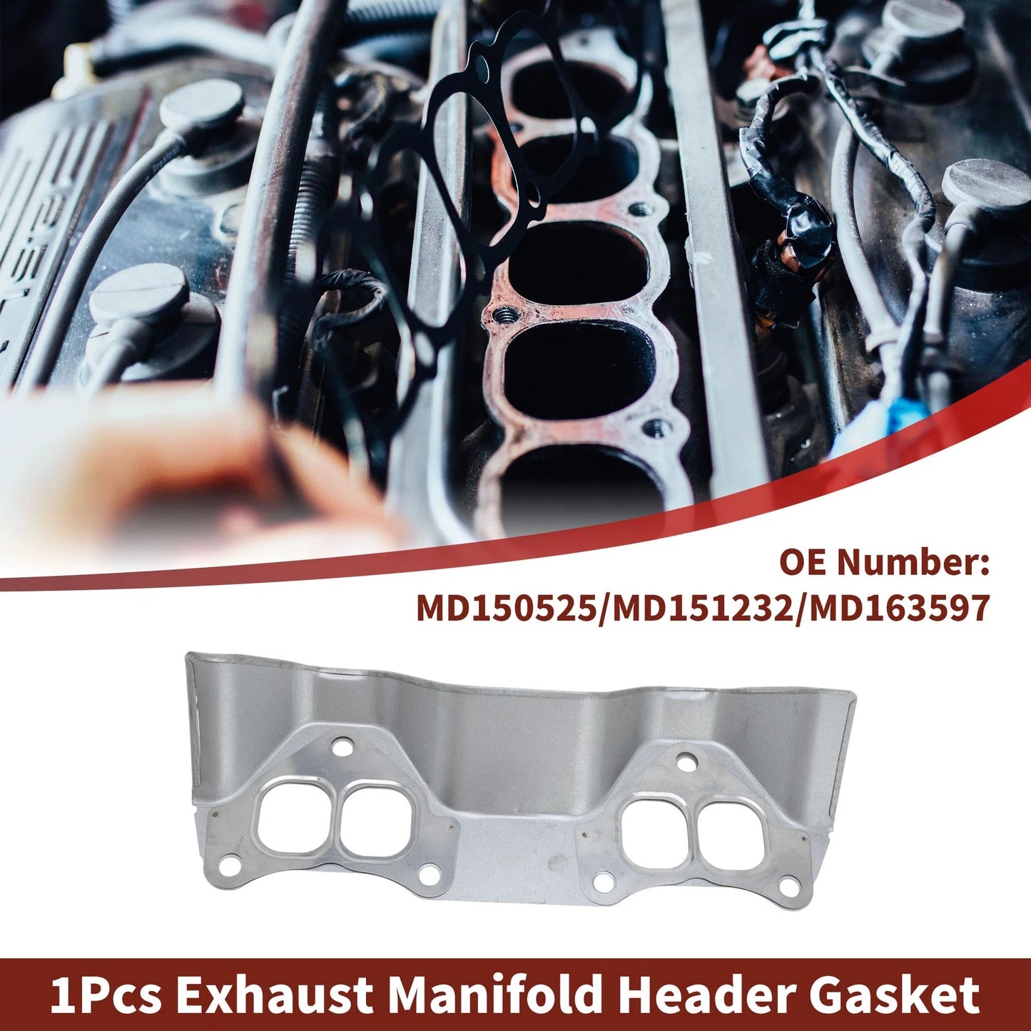 Exhaust Manifold Header Gasket for Mitsubishi Colt (1988–2000) MD150525