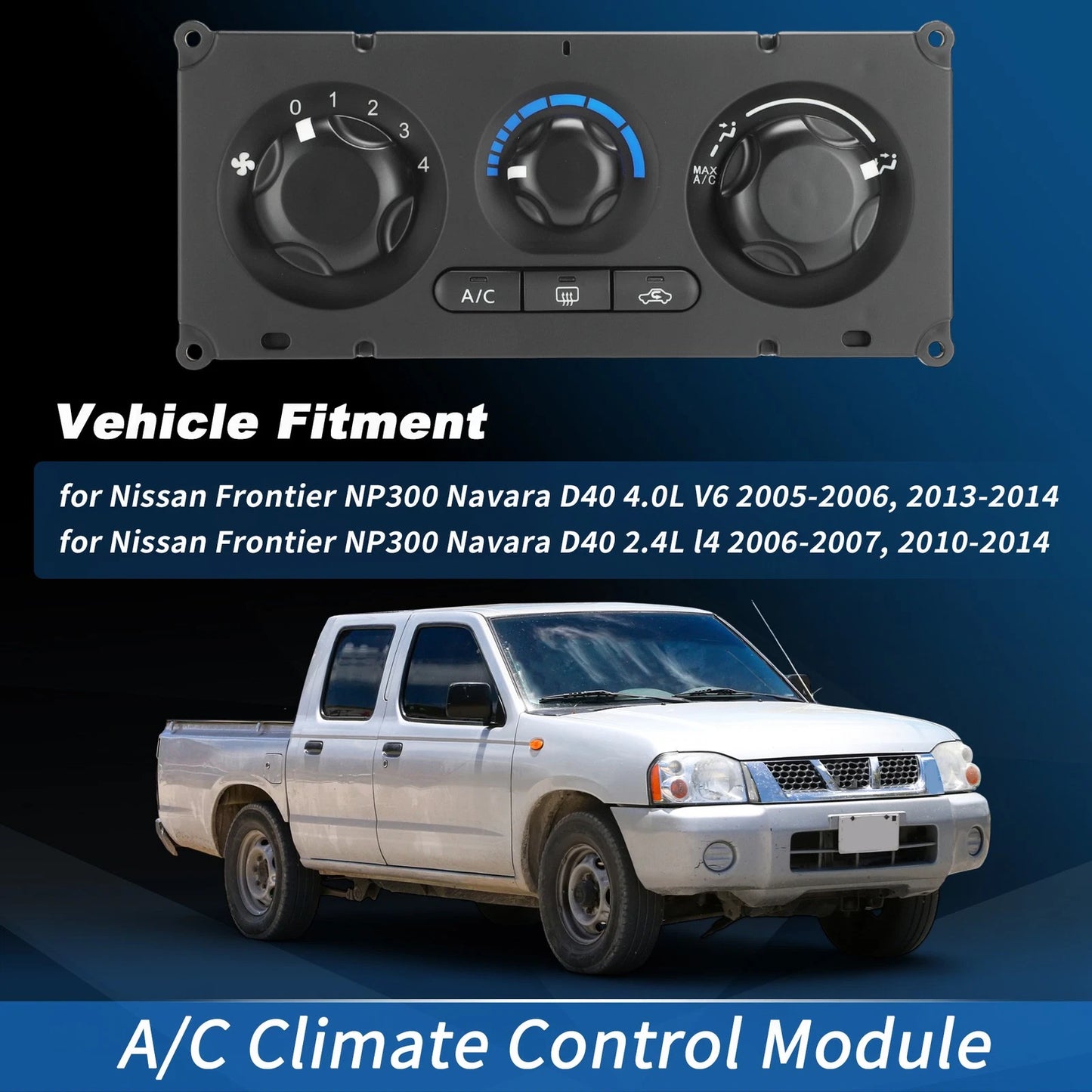 A/C Heater Climate Control Module for Nissan Frontier NP300 Navara D40 (2005–2019)
