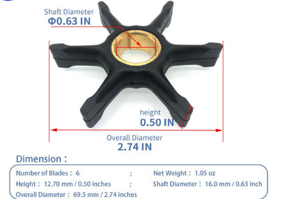 Impeller for Johnson Evinrude Outboard Engine 25-40hp