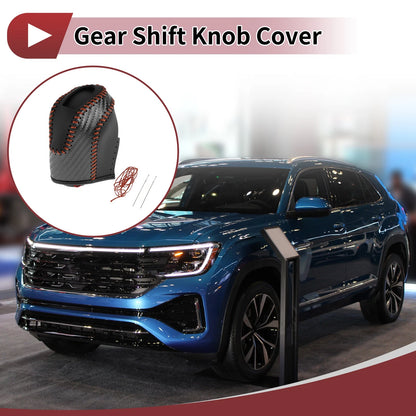 Gear Shift Knob Cover for Volkswagen Taos (2022–2023) Black Brown