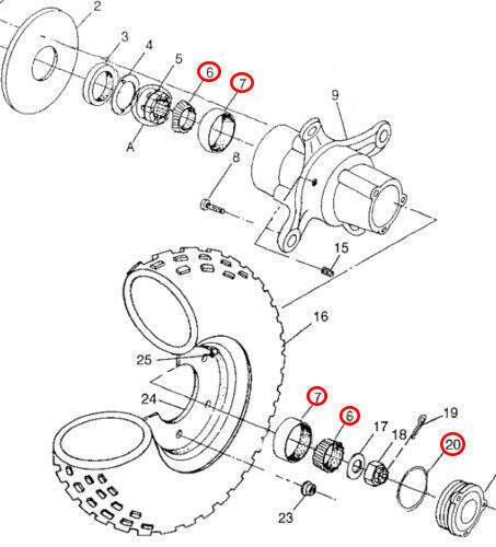 Front Wheel Hub & Bearing Seal for Polaris Sportsman 500 (1996–2008)