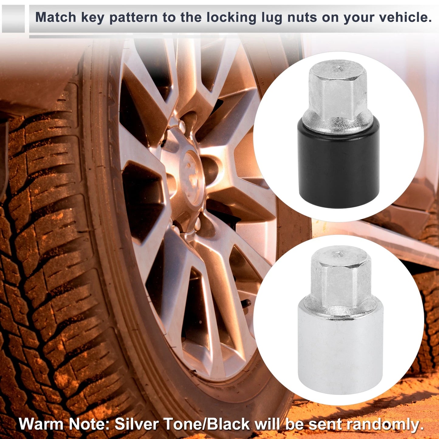 Type J Wheel Lock Lugnut Antitheft Screw Nut Removal Key Socket for Toyota