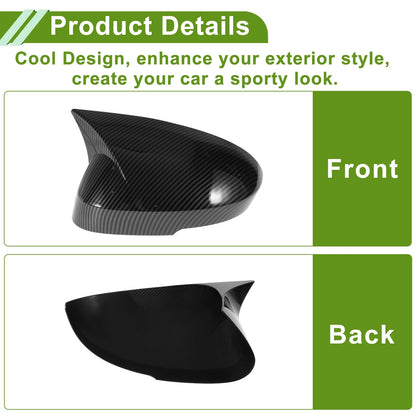 Set of 2 Side Mirror Cover Caps for Nissan Rogue (2021–2025) Black