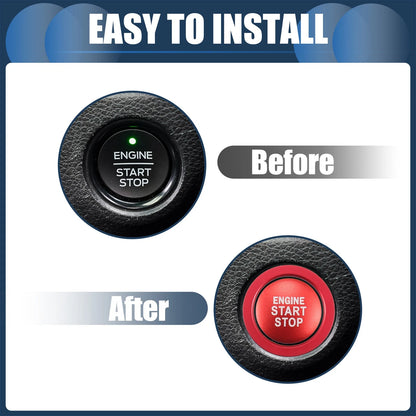 Set of 1 Engine Start Stop Button Cover for Toyota  Red