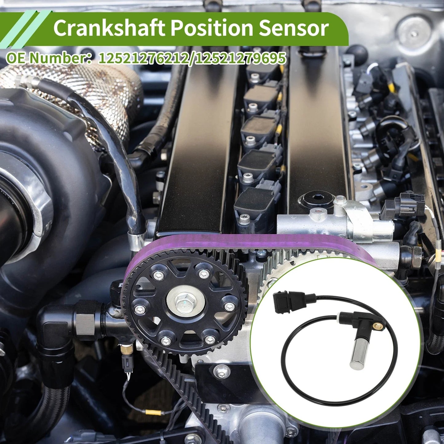 Crankshaft Position Sensor for BMW 325 2.7 (1986-1987) 1 Pc Black