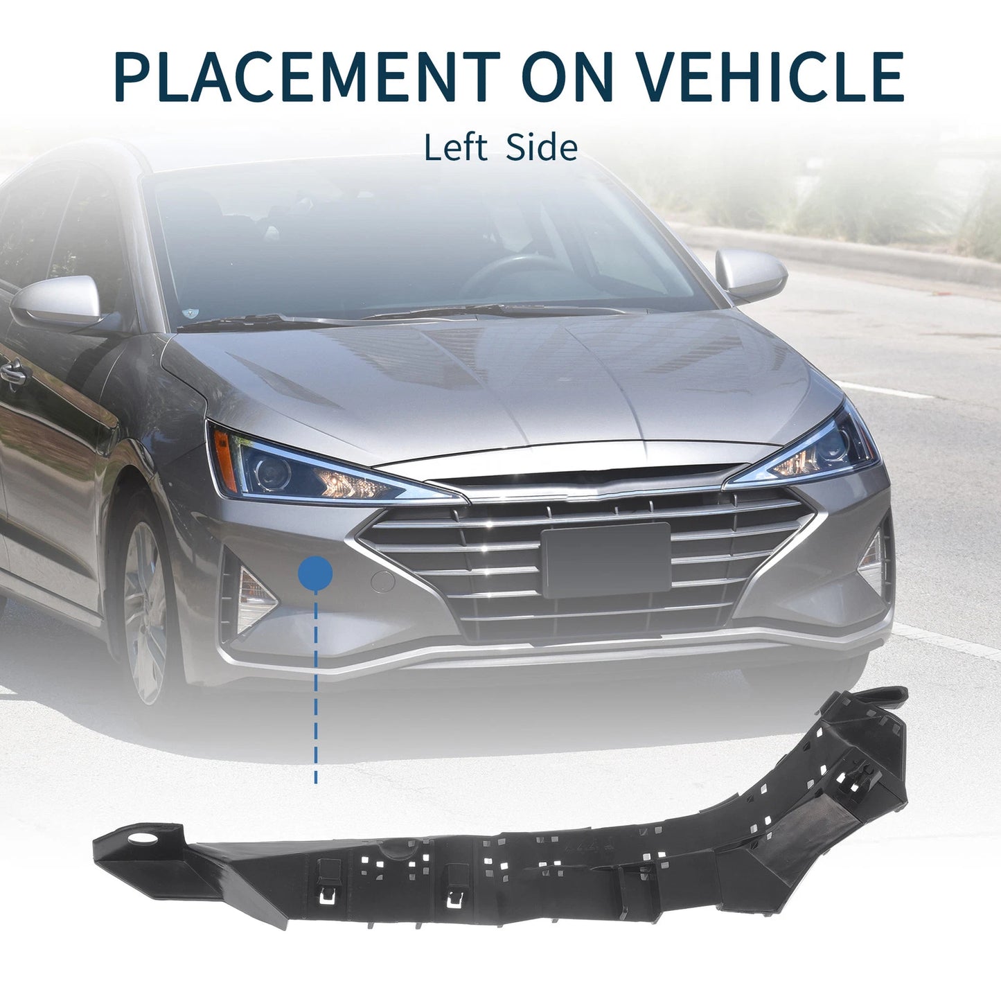 1pc Left Front Bumper Retainer Bracket for Subaru Legacy (2010–2014) Black ABS
