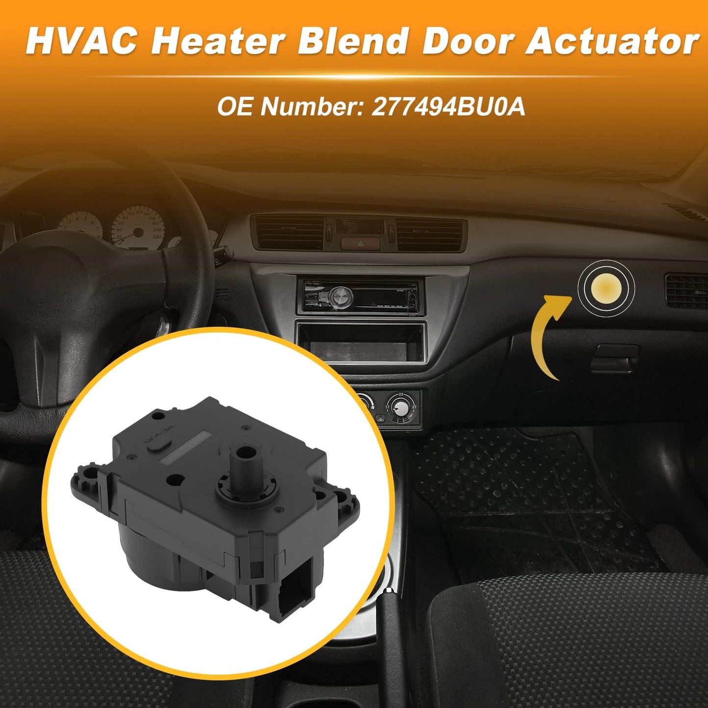 HVAC Heater Blend Door Actuator for Nissan Rogue (2014–2019) 277494BU0A