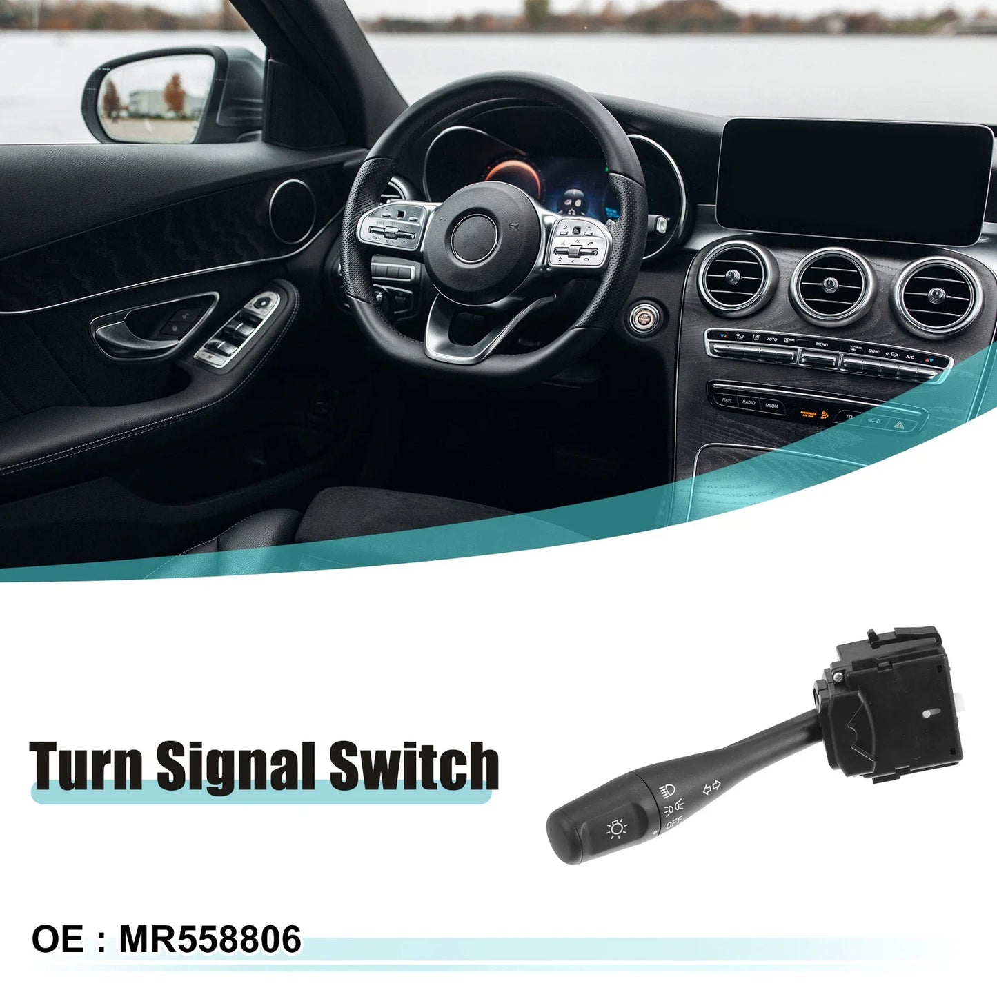 Turn Signal Switch for Chrysler Sebring, Dodge Stratus, Black (2001-2006)