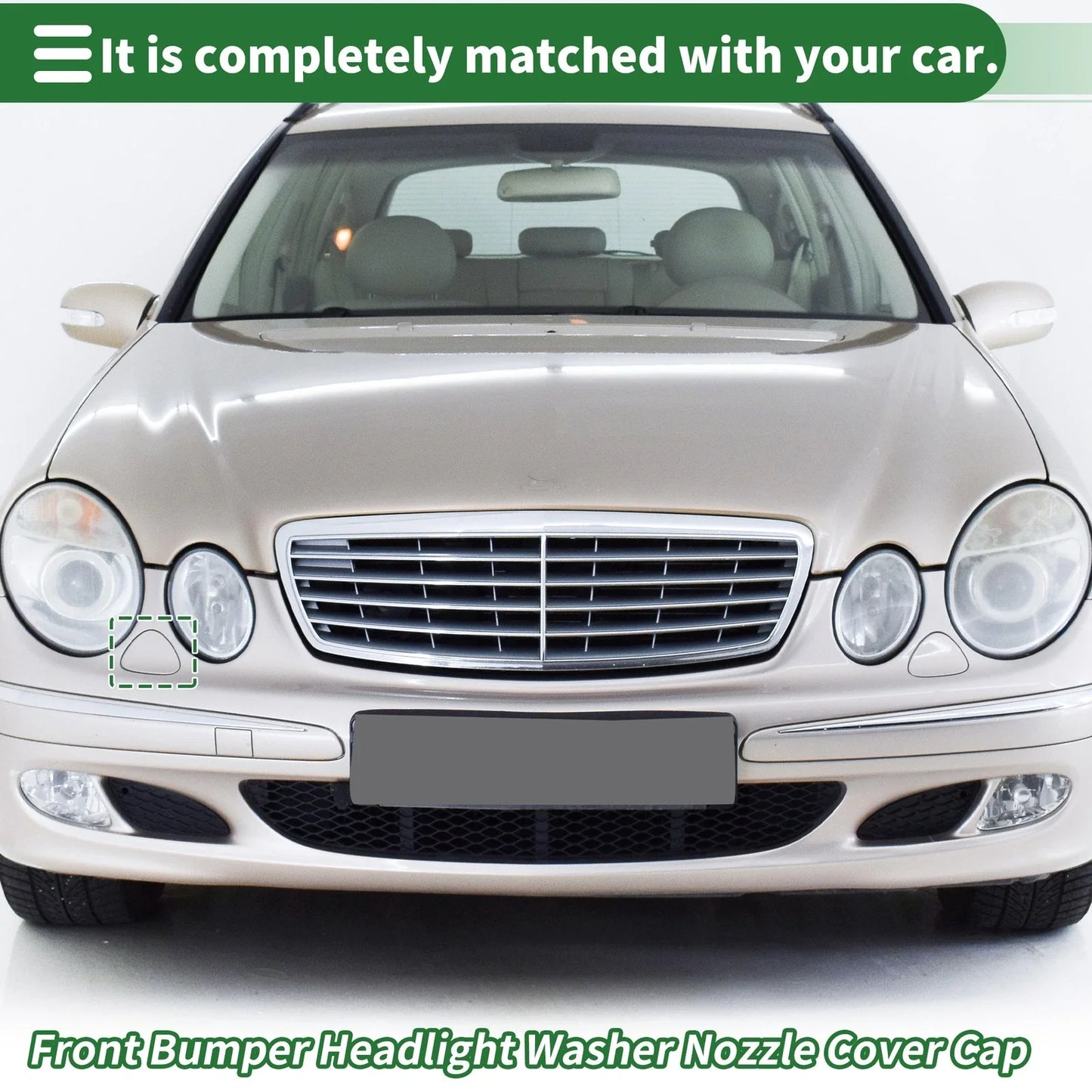 Front Right Side Bumper Headlight Washer Nozzle Cover for Mercedes-Benz E350