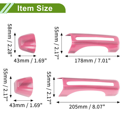 Set of 1 Decorative Door Handle Cover for Jeep Wrangler JL JLU (2018–2022) Pink ABS
