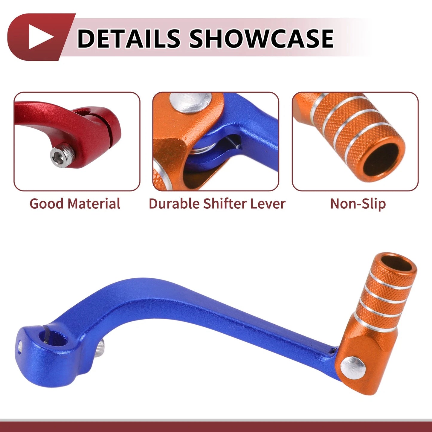 Folding Gear Shifter Lever for Honda CRF110F (2013–2018) Blue Orange