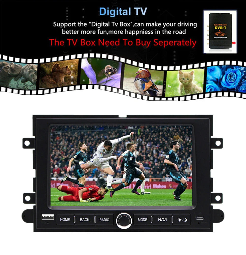 7" Stereo Radio GPS Navigation Head Unit for Ford Focus Fusion Mustang Explorer