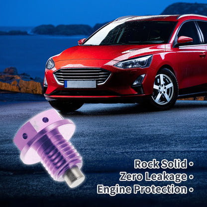 M12x1.5 Magnetic Oil Drain Plug for Various Models (1 Pc) - Titanium Alloy Purple