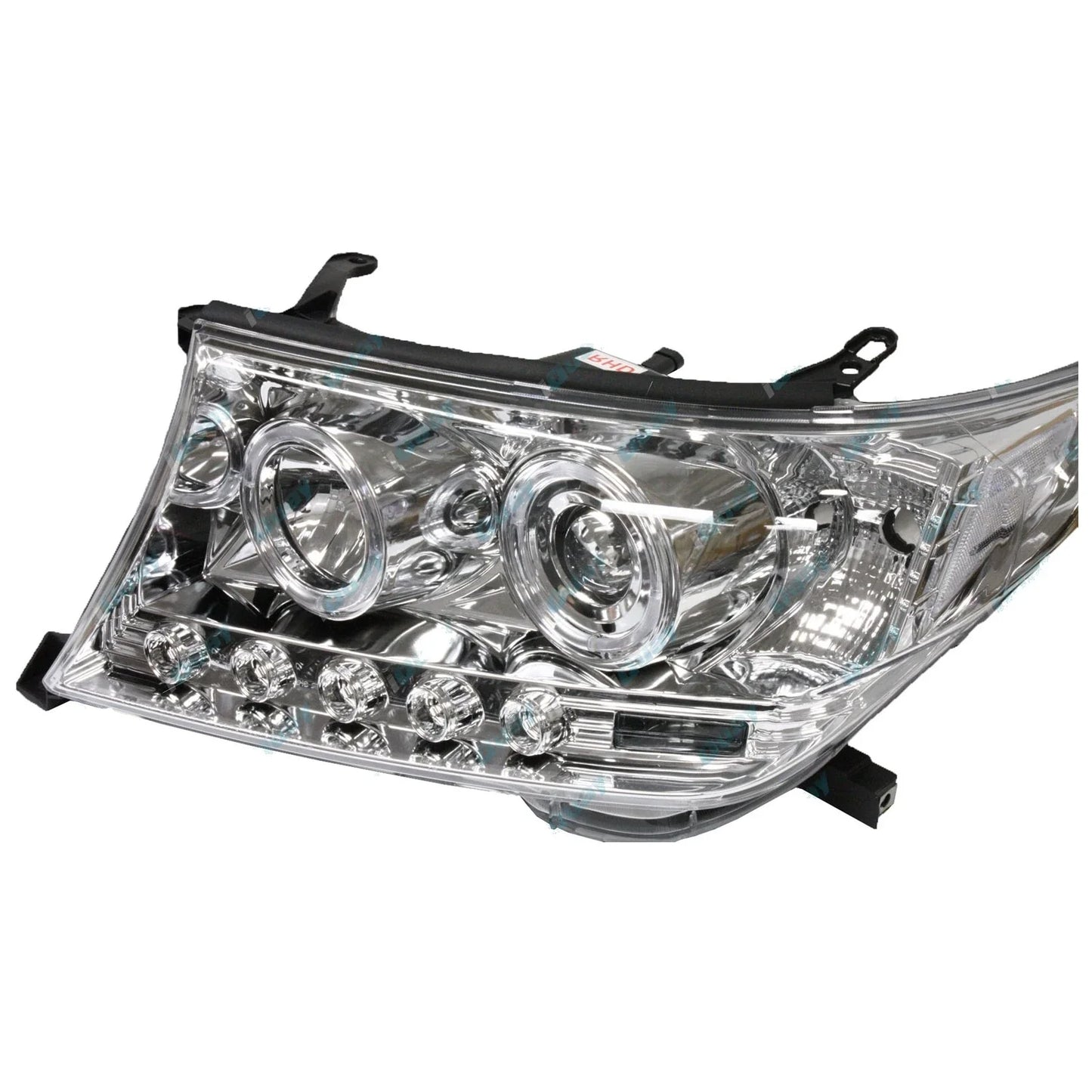 2 Headlights for Toyota Landcruiser 200 Series 07-15 Angel Eye Projector LED