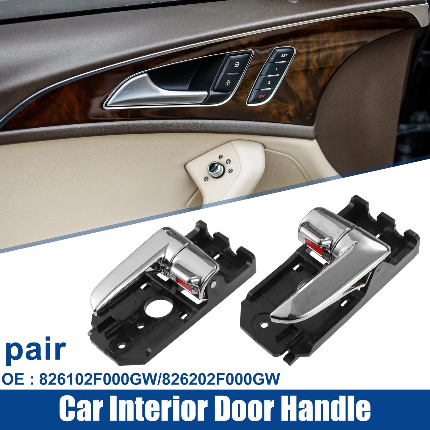 1 Pair Door Handle for Kia Spectra (2004–2006) No. 826102F000GW