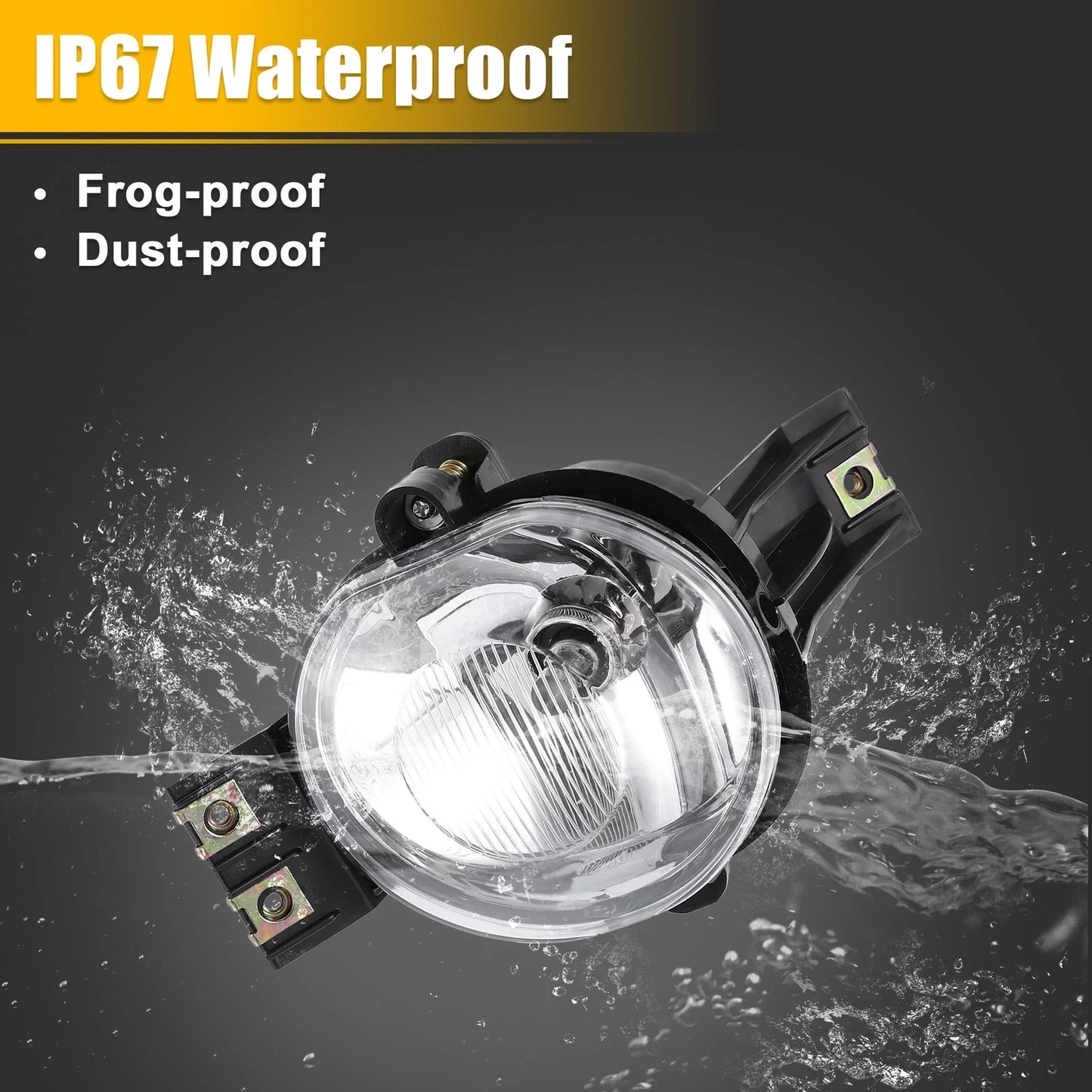Driving Fog Lights with Bulbs for Dodge Ram 1500 2500 3500 (2010-2023)