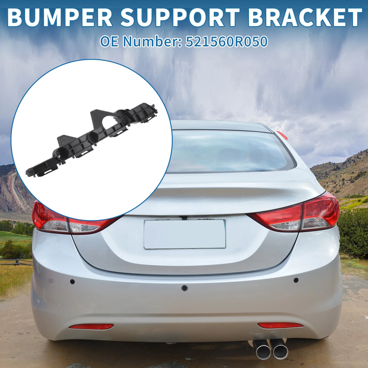 Left Rear Bumper Retainer Bracket No. 521560R050 for Toyota RAV4 (2016–2018)