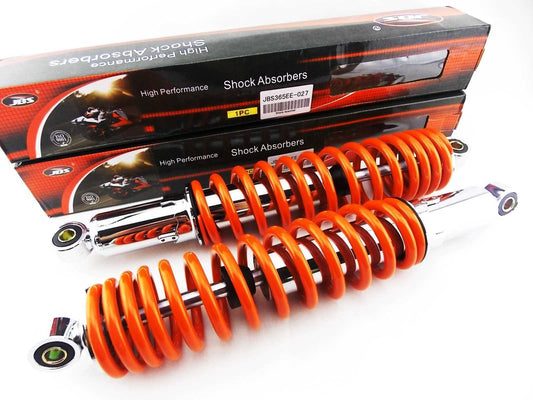 Set of 2 Shock Absorbers for Yamaha TT500 (1977–1981) Orange/Chrome