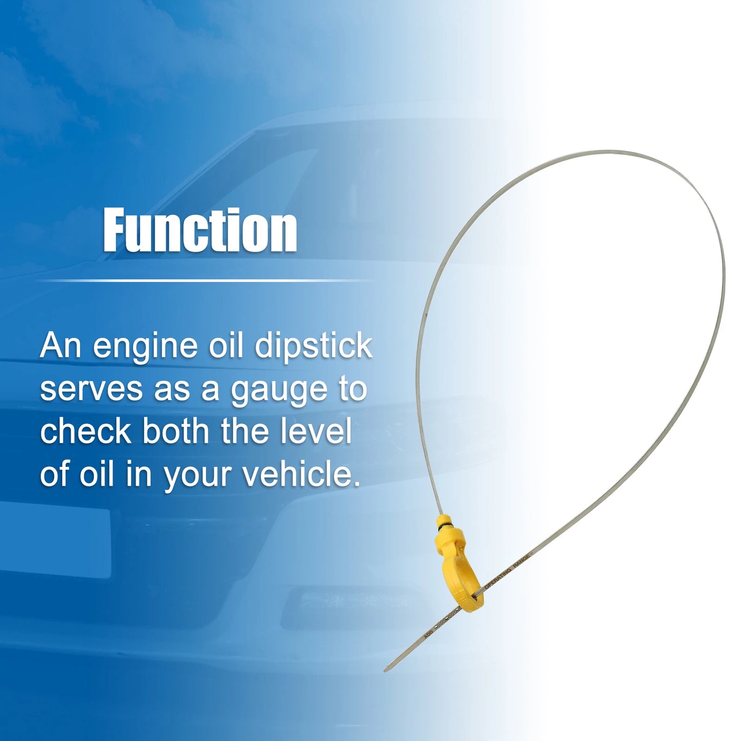 Engine Oil Fluid Level Dipstick for Chevrolet C2500 (1992–1999) No.12648908