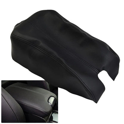 Leather Armrest Center Console Lid Cover for Black Car (2008–2012)
