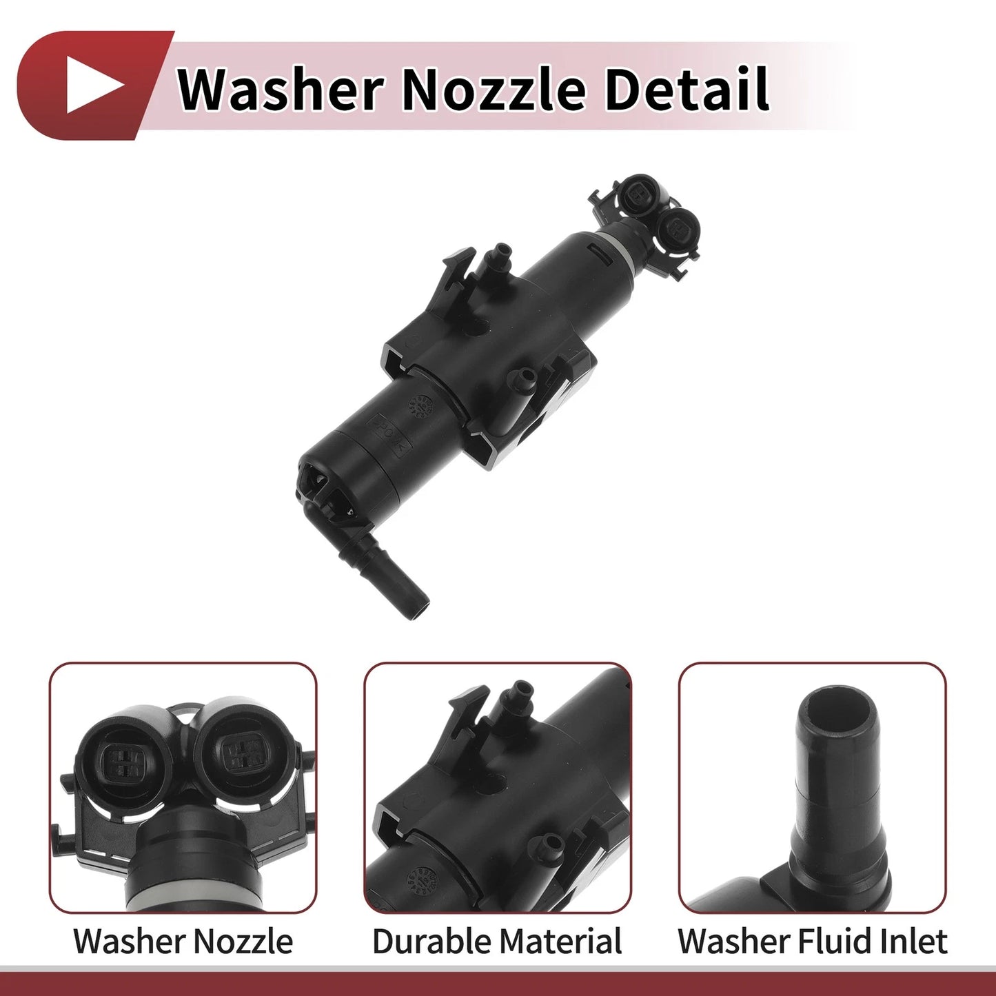 Front Driver Side Headlight Washer Nozzle for Ford Kuga (2017–2019) No.GV4113L015AE