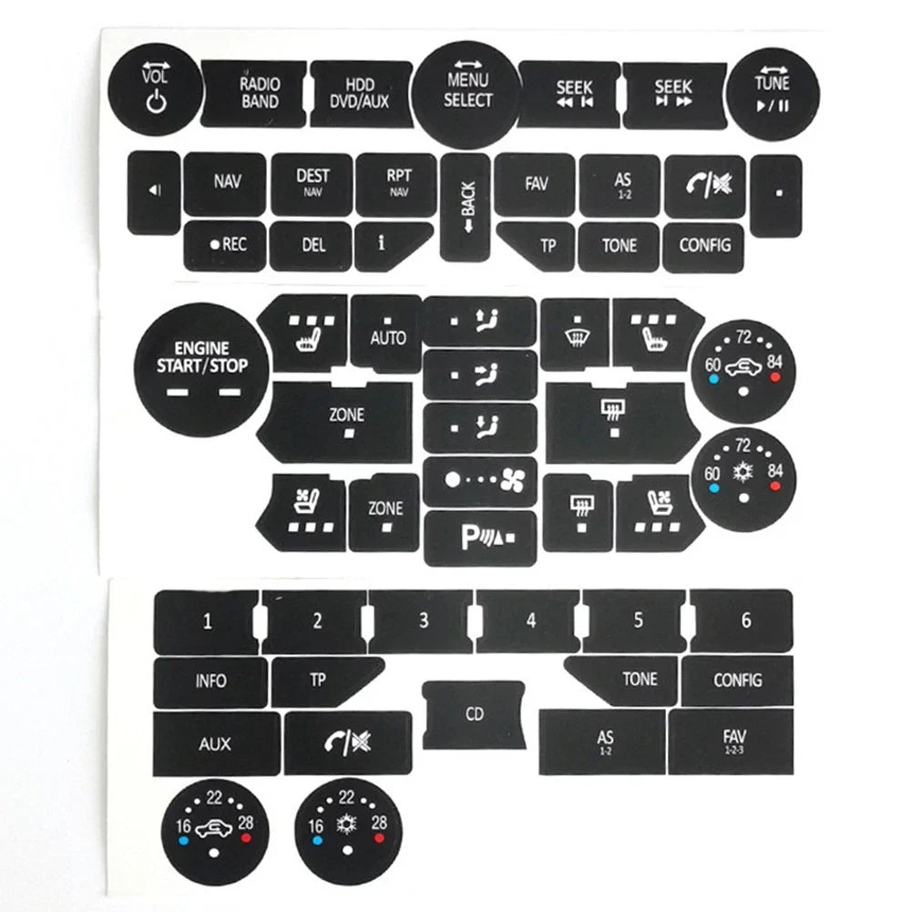 Stickers Repair Decal Button for Car Interior Accessories